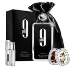 Mens Cologne Gift Set with 9pm Afnan 9pm Cologne for Men Eau De Parfum Men Afnan 9 pm cologne for men 9pm in a Satin Gift Bag with Two Car Freshners & Perfume Travel Refillable