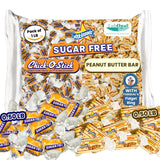 FabQual's Sugar Free 1LB Combo (64 Count) - Atkinson Sugar Free Peanut Butter Bars 0.5LB + Sugar Free Chick O Sticks Candy 0.5LB I Sugar Free Chico Sticks Candy Bulk Sugar Free Peanut Butter Candy