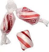 Peppermint Red & White Cylinder Shaped Mint Candy Twists - 2 Pounds-Individually Wrapped…
