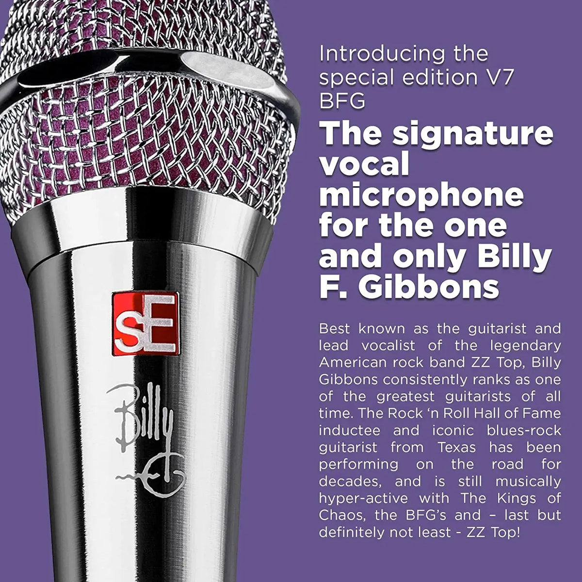 SE Electronics - V7 Billy F. Gibbons Signature Dynamic Microphone – The ...