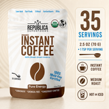 La Republica Organic Instant Coffee, Medium Roast Arabica - 35 Servings USDA Organic Arabica Coffee — Premium organic instant coffee made from carefully selected Arabica beans.