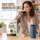 La Republica Organic Instant Coffee, Medium Roast Arabica - 35 Servings USDA Organic Arabica Coffee — Premium organic instant coffee made from carefully selected Arabica beans.