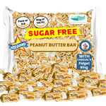 FabQual's Bundle - 2Lb (136 Count) Atkinsons Sugar Free Peanut Butter Bars Candy Sugar Free Candy Bars Bulk Sugar Free Hard Candy Bulk Old Fashioned Candy Bars Sugar Free Peanut Butter Logs Candy