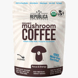La Republica Organic Instant Mushroom Coffee, 100% Arabica - 35 Servings 100% Arabica Instant Coffee blended with Lion's Mane, Chaga, Reishi, Cordyceps & Turkey Tail