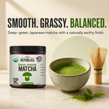 La Republica Lion's Mane Organic Mushroom Matcha Powder - 60 Servings Full Fruiting-Body Lion’s Mane — Dual-extracted Lion’s Mane from full fruiting bodies with no fillers.