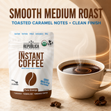 La Republica Organic Instant Coffee, Medium Roast Arabica - 35 Servings USDA Organic Arabica Coffee — Premium organic instant coffee made from carefully selected Arabica beans.
