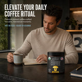 La Republica Elite Organic Instant Mushroom Coffee - 35 Servings - 50% More Mushrooms + L-Theanine — Premium Elite blend with 7 dual-extracted, full-fruiting-body mushrooms
