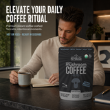 La Republica Decaf Elite Organic Instant Mushroom Coffee - 35 Servings 50% More Mushrooms + L-Theanine — Premium decaf mushroom coffee with 7 dual-extracted, full-fruiting-body mushrooms