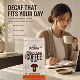 La Republica Big Shot Organic Decaf Mushroom Coffee - 120 Servings - 7 Mushroom Decaf Blend — Organic decaf coffee combined with Lion’s Mane, Chaga, Reishi, Cordyceps and more
