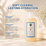 Lindi Skin Non Foaming Body Wash for Dry, Itchy Skin and Scalp, 8 Fl Oz