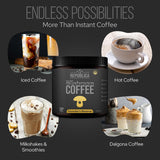 La Republica Elite Organic Instant Mushroom Coffee - 35 Servings - 50% More Mushrooms + L-Theanine — Premium Elite blend with 7 dual-extracted, full-fruiting-body mushrooms