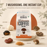 La Republica Big Shot Organic Decaf Mushroom Coffee - 120 Servings - 7 Mushroom Decaf Blend — Organic decaf coffee combined with Lion’s Mane, Chaga, Reishi, Cordyceps and more