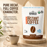 La Republica Organic Decaf Instant Coffee, Colombian Roast - 35 Servings Colombian Arabica Decaf — Rich medium roast instant coffee with smooth toasted caramel notes and a satisfying finish
