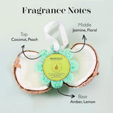 Spongellé Coconut Verbena Wild Flower Bath Sponge | Built-in Body Wash & Body Scrubber, Shower Loofah Sponge for Women | 14+ uses