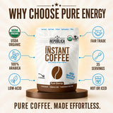 La Republica Organic Instant Coffee, Medium Roast Arabica - 35 Servings USDA Organic Arabica Coffee — Premium organic instant coffee made from carefully selected Arabica beans.