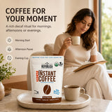 La Republica Organic Decaf Instant Coffee, Colombian Roast - 35 Servings Colombian Arabica Decaf — Rich medium roast instant coffee with smooth toasted caramel notes and a satisfying finish