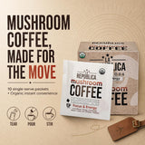 La Republica Organic Instant Mushroom Coffee, 10 Single-Serve Packs - 7 Organic Mushroom Blend — Reishi, Lion’s Mane, Chaga, Cordyceps, Turkey Tail, Shiitake & Maitake with organic coffee