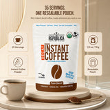 La Republica Organic Decaf Instant Coffee, Colombian Roast - 35 Servings Colombian Arabica Decaf — Rich medium roast instant coffee with smooth toasted caramel notes and a satisfying finish