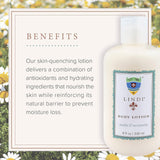 Lindi Skin Body Lotion for Dry, Itchy Skin, Chemo and Radiation, 8 Fl Oz