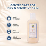 Lindi Skin Non Foaming Body Wash for Dry, Itchy Skin and Scalp, 8 Fl Oz