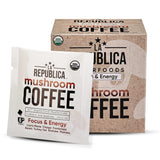 La Republica Organic Instant Mushroom Coffee, 10 Single-Serve Packs - 7 Organic Mushroom Blend — Reishi, Lion’s Mane, Chaga, Cordyceps, Turkey Tail, Shiitake & Maitake with organic coffee