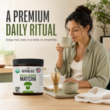 La Republica Lion's Mane Organic Mushroom Matcha Powder - 60 Servings Full Fruiting-Body Lion’s Mane — Dual-extracted Lion’s Mane from full fruiting bodies with no fillers.