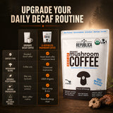 La Republica Decaf Organic Mushroom Coffee With 7 Mushrooms - 35 Servings Made with 7 Mushroom Fruiting Body Extracts