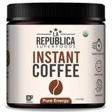 La Republica Organic Instant Coffee (35 Servings), Rich Medium Roast Coffee with Toasted Caramel Notes, Small Batch 100% Fair Trade Arabica Coffee, USA Made