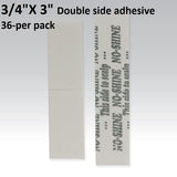 No Shine Bonding Double Sided Tape Walker 1" x 3" Straight Strip 36 Pieces Per Bag