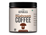 La Republica Organic Mushroom Coffee (35 Servings) made with only Full-Fruiting Bodies, Arabica Shade-Grown with Lion's Mane, Reishi, Chaga, Cordyceps, Shiitake, Maitake, and Turkey Tail